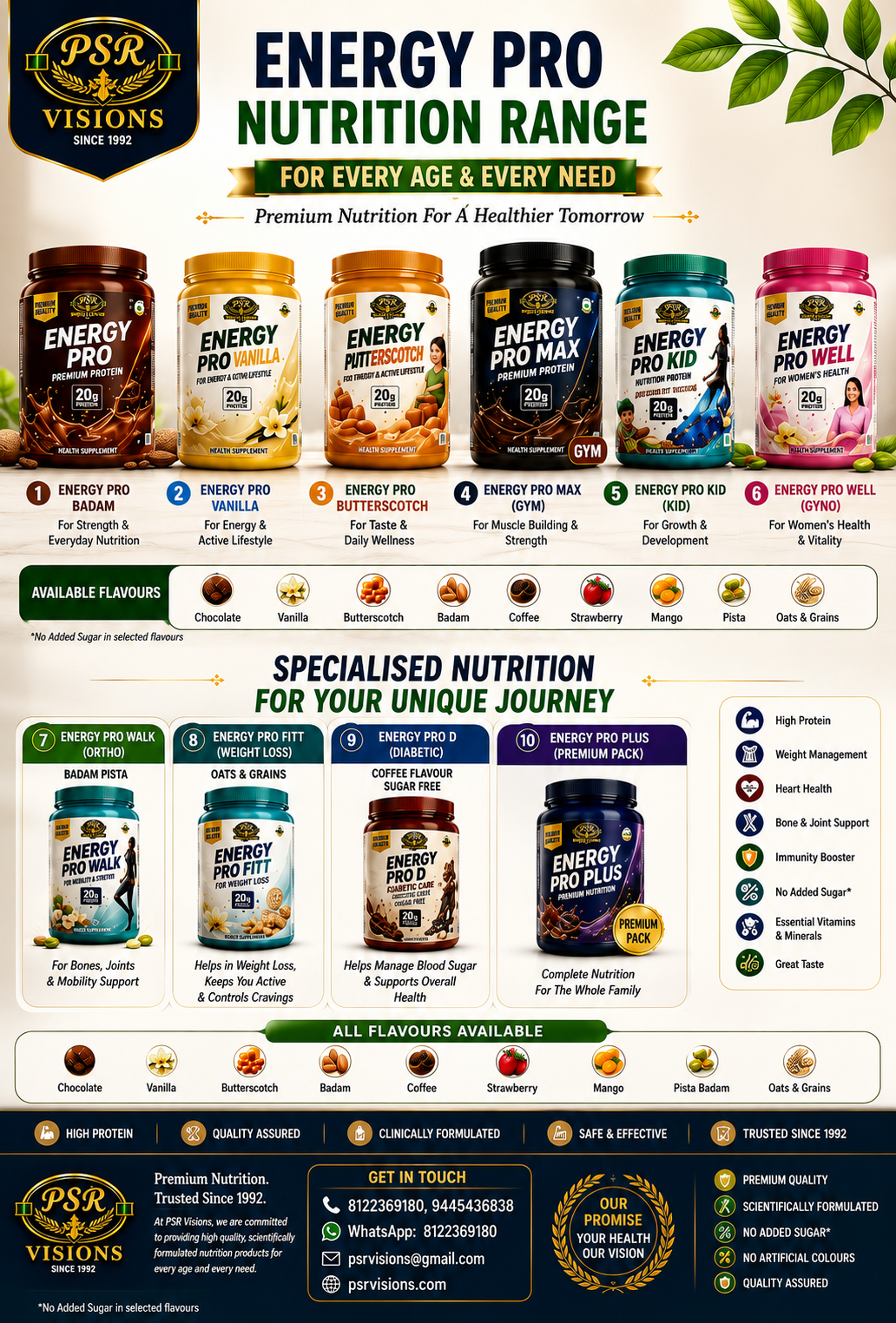 Energy Pro Nutrition Range